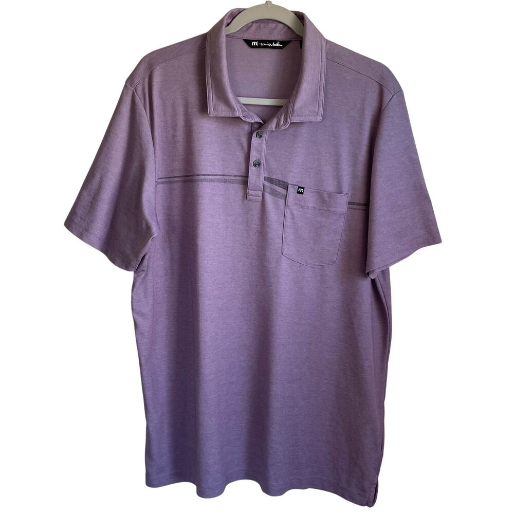 Travis Mathew Polo Golf Shirt Sz XL Short Sleeve Purple Casual